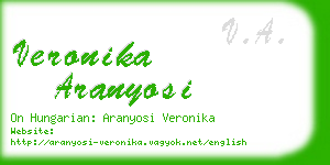 veronika aranyosi business card